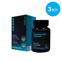 [브레인랩] 3BOX 정품 딥슬립알파 수면 건강 기능성 영양제 락티움, 500mg, 3박스,90정