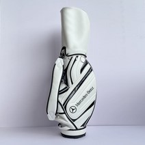 골프백 캐디백 PU가죽 방수 스탠드가방, 벤츠 화이트