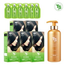 TS 더착한염색 튜브타입 120g*5개+케라틴플러스트리트먼트 500ml*1개+뉴프리미엄샴푸 6g*5개, 7호 연한갈색
