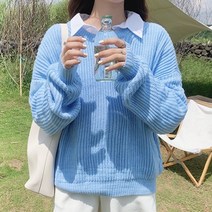 드레스날다 롤리팝 데일리 컬러 라운드 니트(mknit1451)