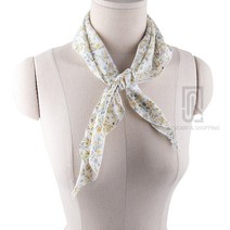 꽃밭 꽃무늬 플라워 미니 삼각 쁘띠 스카프 사계절