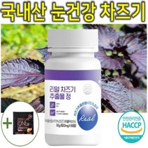 프리미엄 고농축 고순도 국내산 눈건강 눈엔 차즈기 차조기 차지기 차주기 눈 피로 건조 피곤 건강 영양 루테올린 루테인 자소엽 자엽소 잎 캡슐 환 정 분말 가루 파우더 쉐이크 추출물, 1개, 60정