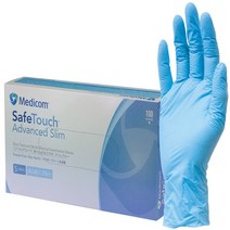 진료용 장갑 MEDICOM 세이프터치 메디컴 메디콤 슬림 니트릴 장갑 글러브 nitrile glove 라텍스, 메디컴니트릴M, 1개