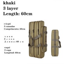 바다낚시보조가방 바다낚시가방 루어낚시 다기능 휴대용 미니 낚시 가방 방수 옥스포드 스틸 와이어 안감, 12 Khaki-3 layer - 60cm