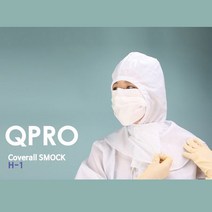 ARHC SQ-A 19 방진 후드 제전 무진 H-1 기본형 위생 옷 방진복 가운, 화이트M