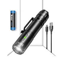 WUBEN (우벤) C3 손전등 1200 루멘 LED 라이트 160 ° 대광면 전술 라이트 콤팩트 손전등 택티컬 라이트 플러드 라이트 밝은 고휘도 소형 경량 군용 Type-C 충