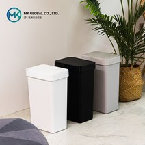 MK 멜로우 원터치&오픈형 슬림 휴지통 5L 10L 20L, 오픈형, 화이트
