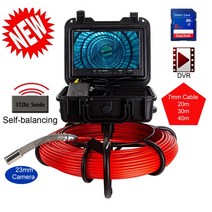 하수구 내시경 카메라 배관 관로 탐색 50 meter 7mm 소프트 케이블 23mm 512hz Transmeter Locator Sonde 파이프 하수도 검사 DVR, [04] 40 메터, [01] Normal Camera