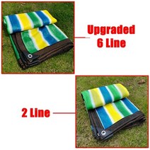 렉산2t 차양 캐노피 차고컬러 스트라이프 HDPE 양산 그물 발코니 지붕 캐노피 정원 태양 대피소 야외 차고, 02 Stripe 6 Line_26 3x3m