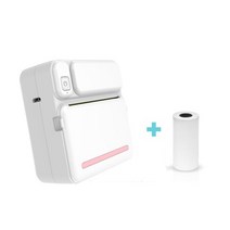 라벨프린터 무선프린터 잉크없는 휴대용 미니 무선 감열식 라벨, 02 C19 Pink with 1Rolls