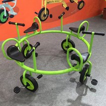 회전 세발 자전거 놀이터 4인승 5인승 유치원 놀이기구, 유아용 자전거