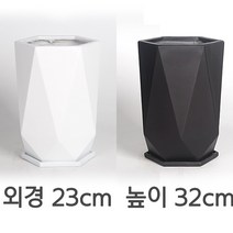순둥이네화분 마블화분 육각형화분 마블육각 소, 흰색