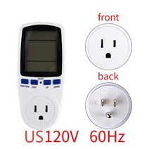 소비 전력 측정기 전기 전압 분석기 계량기 220V AC EU 디지털 LCD 전력계 소켓 와트 Kwh 에너지 미터 FR 미국 영국 AU BR 측정 콘센트, CHINA, US 120V 60HZ
