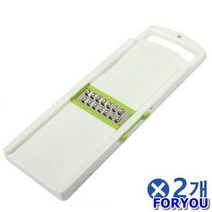 ForU63 스텐날 사파이어 종 채칼 양배추샐러드 무채 2개 간편한파채썰기 오이채칼