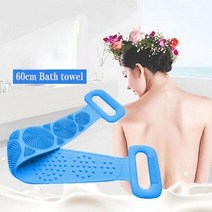 목욕벨트실리콘 백 스크러버 소프트 수세미 목욕 타올 목욕 벨트 바디 엑스 폴리 에이 팅 마사지 샤워 바디, 60cm그린