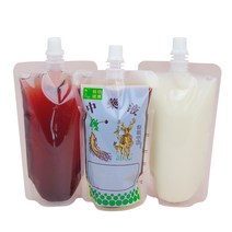 일회용 스파우트 주스 육수 음료 한약 레토르트 팩 파우치 투명 100ml 100매 도구포함