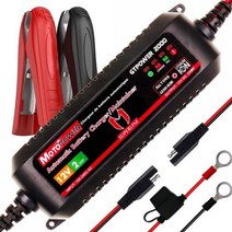 오토바이배터리 자동차 충전 자동복원기 MOTOPOWER 2amp 자동 스마트 12V 배터리 충전기 납산 및 리튬 이온 오토바이 보트 용, US Plug