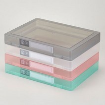 클리어 파일 케이스 인덱스 레고 보관 서류 정리 a4, 그레이, 대형(40mm)