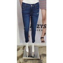 헤지스 여성 S/S 진청 에어로쿨 자수 장식 데님 스키니 팬츠(HSPA 0B407N2)(147551 )