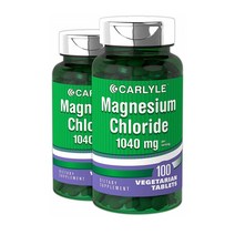 Carlyle Magnesium Chloride 칼라일 염화 마그네슘 1040mg 베지캡슐 100정 2팩, 2개