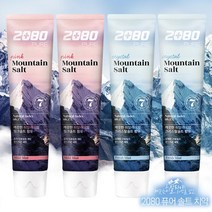 2080 퓨어솔트 치약 크리스탈민트2개 + 핑크민트2개, 1세트