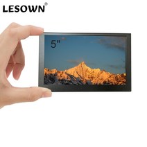 고휘도 5 인치 소형 모니터 vesa 금속 쉘 800x480 ips 모니터 용량 성 LCD 디스플레이 터치 스크린 모니터, 5 inch