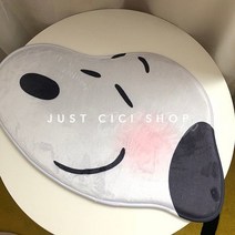 스누피 찰리 브라운 머리 모양 미끄럼방지 바닥 매트 가정용 카펫 귀여운 봉제 장난감 토이 여아 생일 파티 집들이 선물 54x48cm