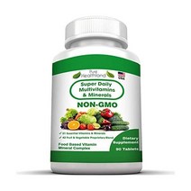Non GMO Super Daily Multivitamin Supplement Tablets Best for Adult Men Women Seniors with 42 Natural, 90 카운트(1개 팩)
