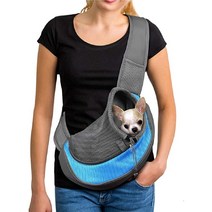 개배낭 고양이 여행 가방 작은 개를위한 유모차 캐리어, 04 blue_02 L(long 37cm)