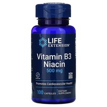 라이프익스텐션 비타민 B3 나이아신 500mg 100정 니아신 Vitamin B3 Niacin, 1개, 기본