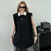 어깨뽕 티셔츠 숄더업 패드 여자 숄더티 슬림 의상 64