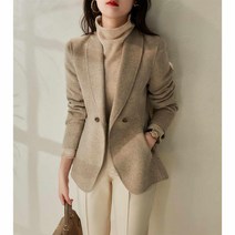 패션고리 여성 카라넥 데일리 모직 정장자켓 W1152