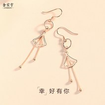 2022s925 스털링 실버 숲 은행 나무 잎 귀걸이 긴 술 귀걸이 여성 여름 새로운 작은 신선한 이어 후크 이어 액세서리