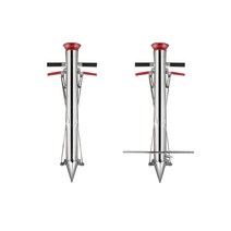 모종이식기 파종기구 모종기 감자 고추 양파 씨앗, 세 개의 구멍이 있는 싱글 핸들 (76 구경)