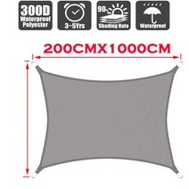 원두막 조립식 정자 야외 파빌리온 3x 4m/4x5m 300D 방수 천막 정원 그늘 항해 야외 잎 파티오 캐노피 수영, 26 Grey 200x1000cm