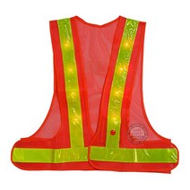 Eurovision : LED 신호수조끼 야간작업 안전조끼 신호수 유도조끼 : Good Luck