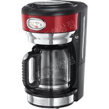 독일배송 러셀 홉스 팝업토스터 RUSSELL HOBBS 레트로 토스트기 굽기 6단계 해동 가열 기능 1300W 빈티지 21680-56, 커피 머신