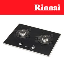 린나이 2구/3구/4구 빌트인 가스레인지 쿡탑 렌지 모음, 560x430mm, LPG, 2구_블랙(코드식)_2500