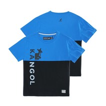 캉골 키즈 Rbw 컬러블락 반팔티셔츠 K50196 Black B