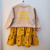 래핑차일드 부평점 깜찍하면서 활동하기 편한 원피스!우븐 레이어드 원피스 81C29-502-70LHC