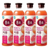 청정원 홍초 석류 900ml 4개, 자몽