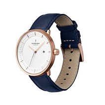 Nordgreen [노드 그린]Philosopher 스칸디나비아 디자인 손목시계 맨즈의 로즈 골드의 스칸디나비아 디자인 손목시계 40 mm네이비 레더 스트랩