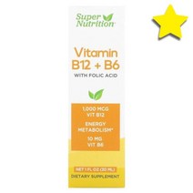 슈퍼뉴트리션 비타민 VitaminB12 B6 엽산 Folate Folic Acid 30ml1액상 온즈, SPN02199