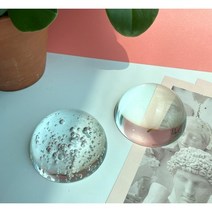 헤이뷰 원형 크리스탈 문진, 1개, 크리스탈클리어