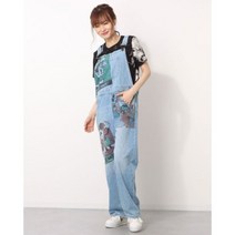 데시구엘 여성 점프수트 DESIGUAL 청바지 멜빵 바지 바지 VINTAGE MICKEY JUMPSUIT