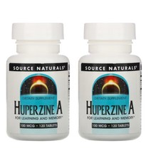 2병세트 소스 내츄럴스 허퍼진 A 아세틸콜린 트립토판 100mcg 120베지캡슐 고약사 약들약 Source Naturals, 2개