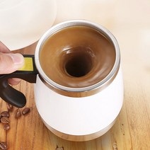토네이 머그컵 자동회전 토네이도 쉐이크 텀블러 회오리 전동 쉐이커, 화이트