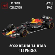 체중계 부라고 스케일 1:43 F1 자동차 모델 Verstappen Redbull 레이싱 메르세데스 페라리 미니어처 크리스마스 키즈 룸 장식 소년용 선물 완구, Perez 2022