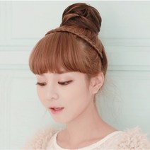 고운머리 똥머리 가발 당고머리 회오리 곱창가발 업스타일, 1개, 팜므레드