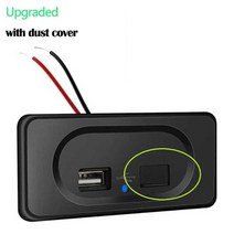 캠핑 수정 충전기 DC5V 3.1A 12V 듀얼 USB 포트 충전 소켓 액세서리 RV Motorhome 캐러밴 버스 마린 카라반, 중국, USB 소켓 업그레이드